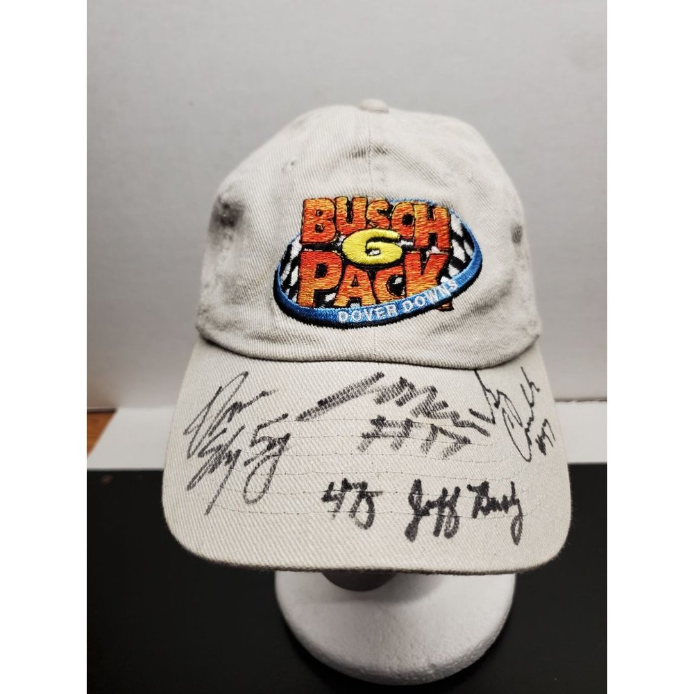 Autographed NASCAR Busch Series Dover Downs Hat - READ